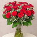 Luxury Red Rose Vase Arrangement
