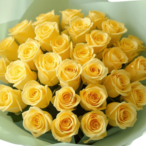 Elegant Yellow Rose Bouquet