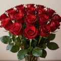 Elegant Red Rose Vase Arrangement