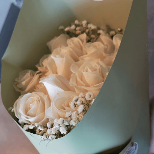 Elegant White Rose Bouquet