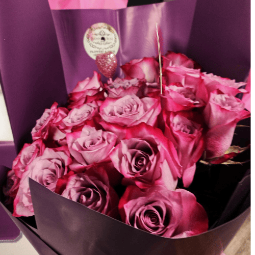 Elegant Purple Rose Bouquet