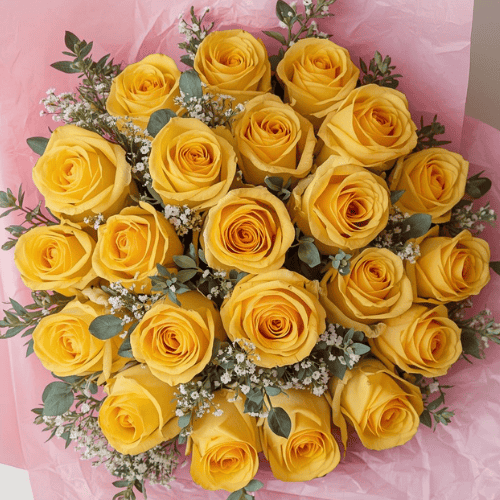 Luxury Yellow Rose Bouquet
